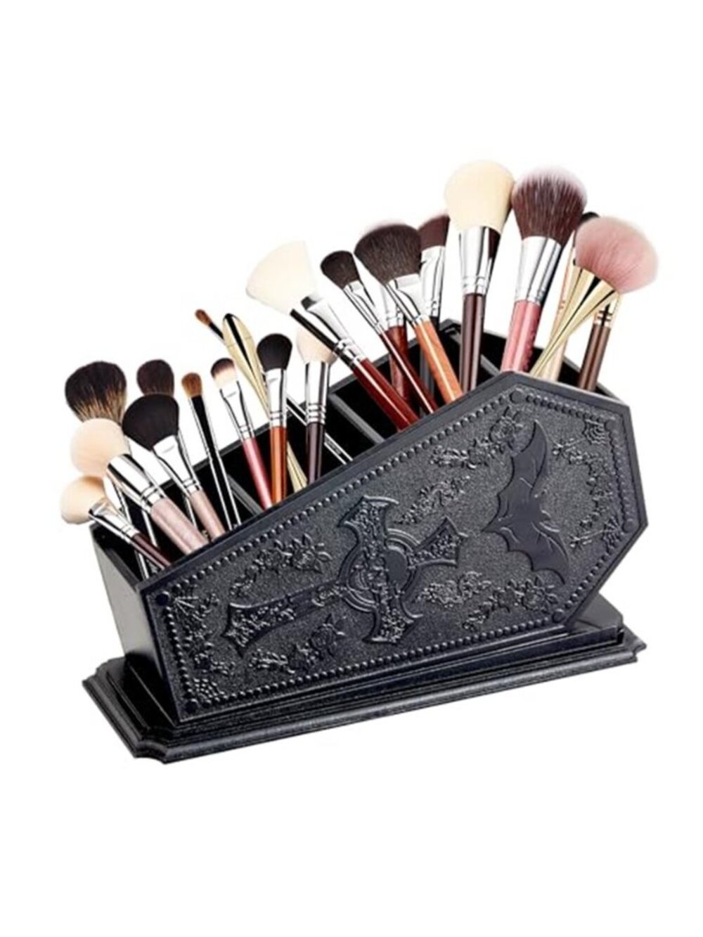 Gothic Coffin Decor Makeup Brush Holder Spooky Witchy Gifts